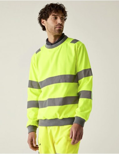 REG-TRF813-Hi-Vis Pro Contract Crew Neck Sweatshirt